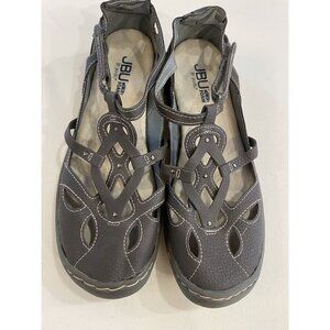 JBU by Jambu Womens Sydney Mary Jane Sandals 8.5 Slip On Casual‎ Leather Shoes